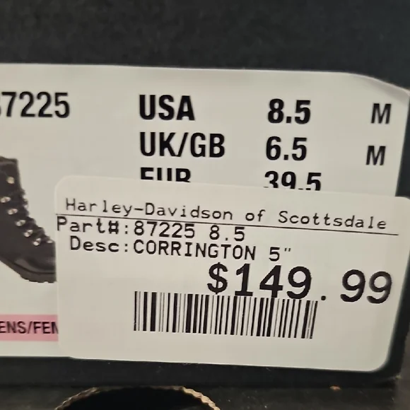 Harley-Davidson Women's Black Ankle Boots - Picture 7 of 7